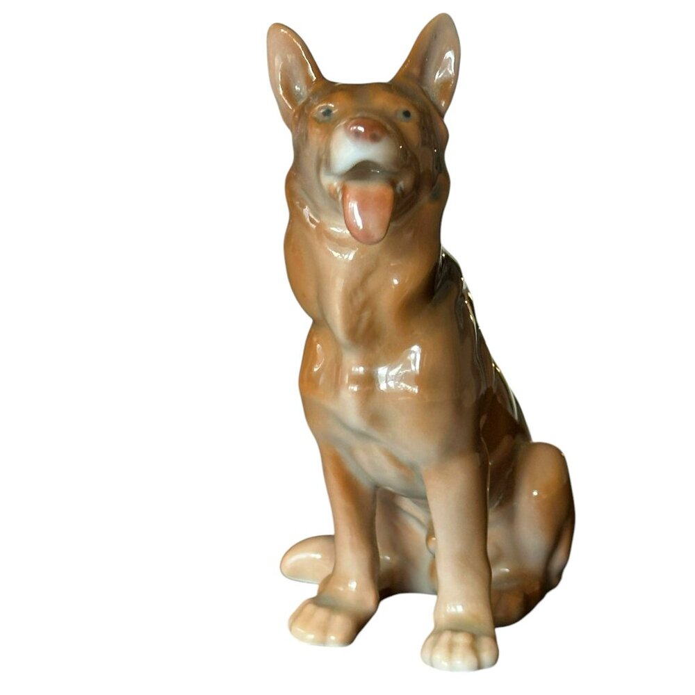 Bing & Grondahl Hand-Painted Porcelain German Shepherd Dog